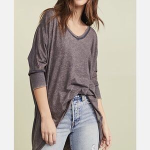 Free People We The Free Catch Waves Oversized Top Blouse
